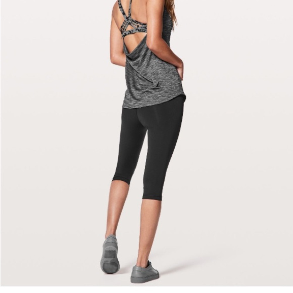 lululemon athletica Gray Strappy Back Tank Top